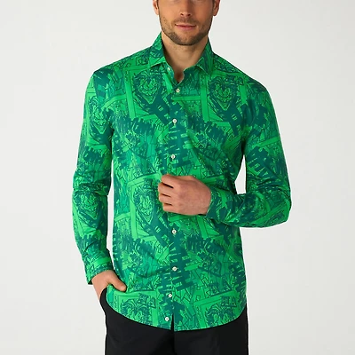 Opposuits The Joker Mens Regular Fit DC Comics Long Sleeve Dress Shirt