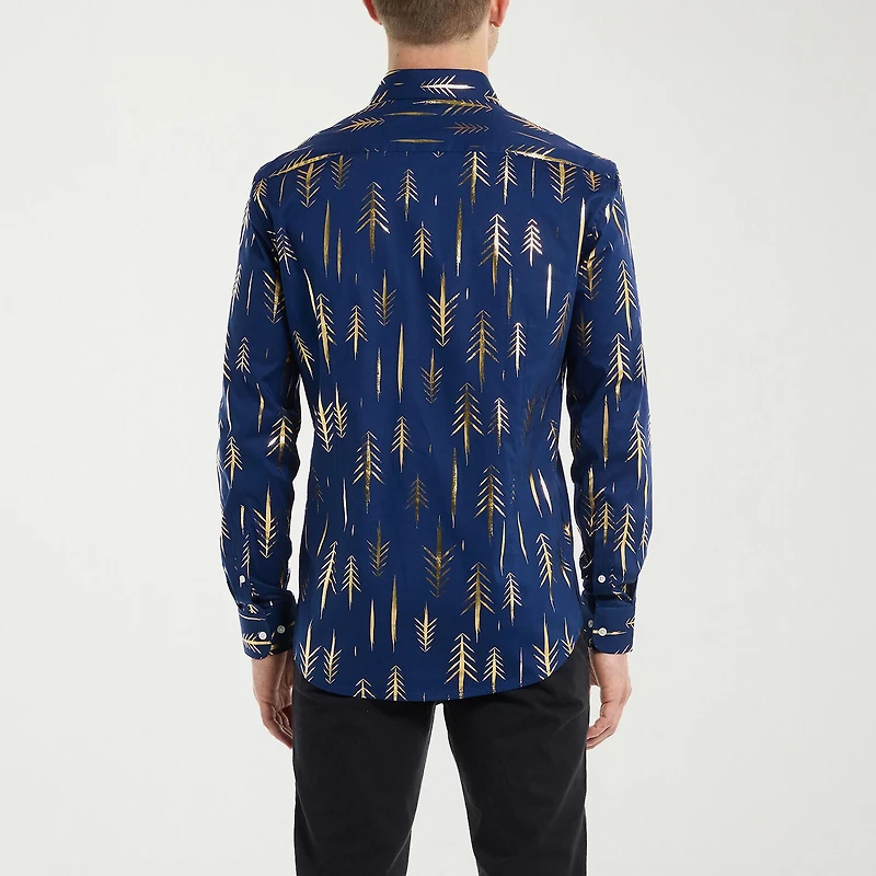Opposuits Terrific Tree Mens Regular Fit Long Sleeve Dress Shirt