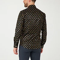 Opposuits Shiny Polka Dot Mens Regular Fit Long Sleeve Dress Shirt
