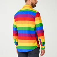 Suitmeister Rainbow Mens Regular Fit Long Sleeve Dress Shirt