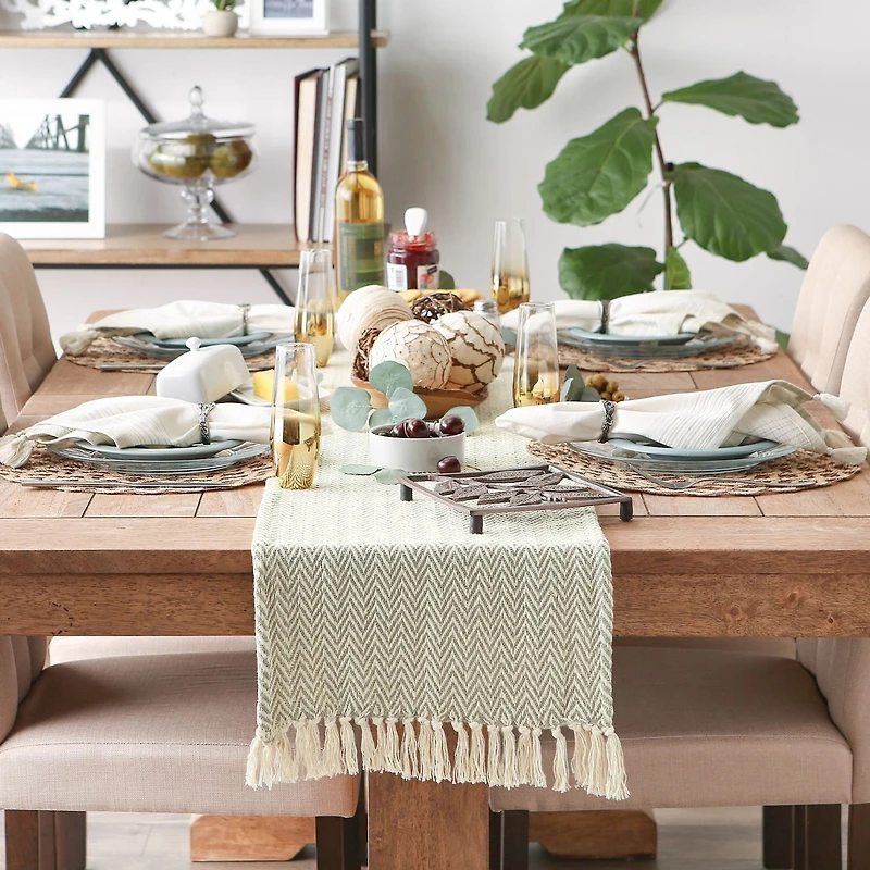 Design Imports Artichoke Chevron Table Runner