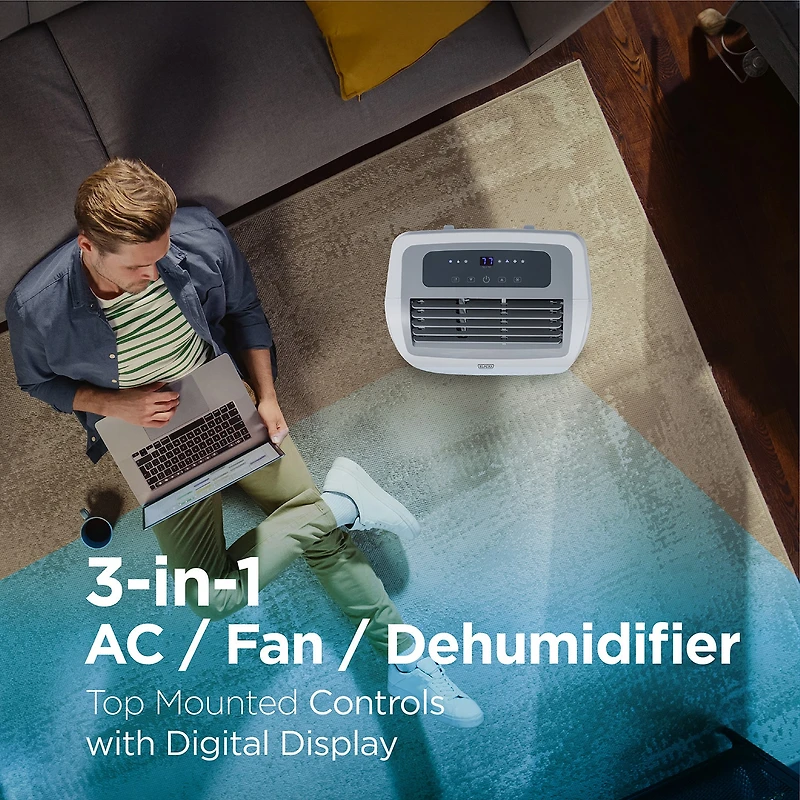 Black+Decker 12000 Btu Portable Air Conditioner With Remote Control White
