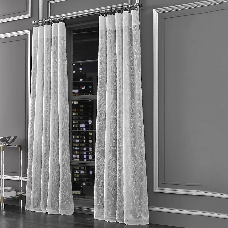 Queen Street Lafayette Rod Pocket Sheer Single Curtain Panel
