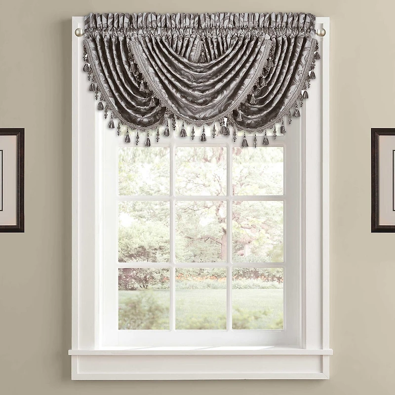 Queen Street Sarah Rod Pocket Waterfall Valance