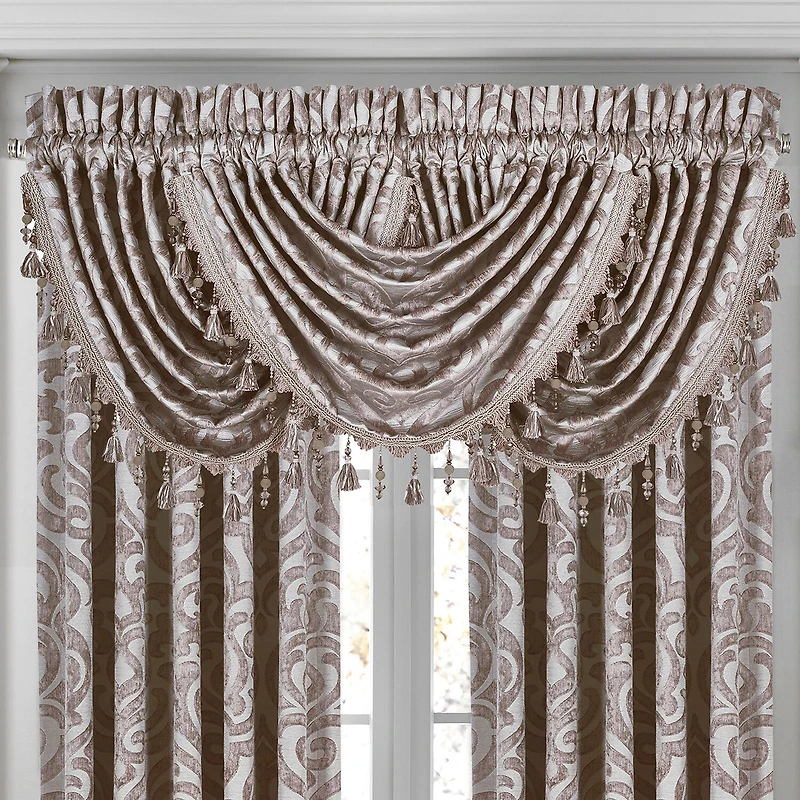 Queen Street Sarah Rod Pocket Waterfall Valance
