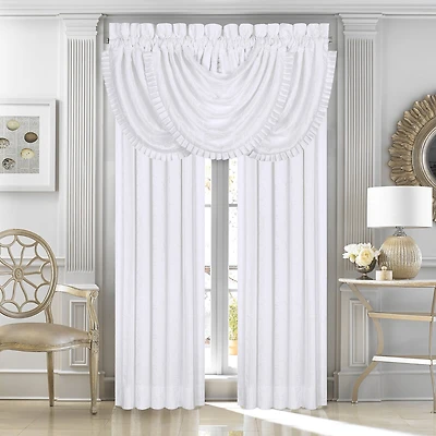 Five Queens Court Mackay Rod Pocket Light-Filtering Set of 2 Curtain Panel