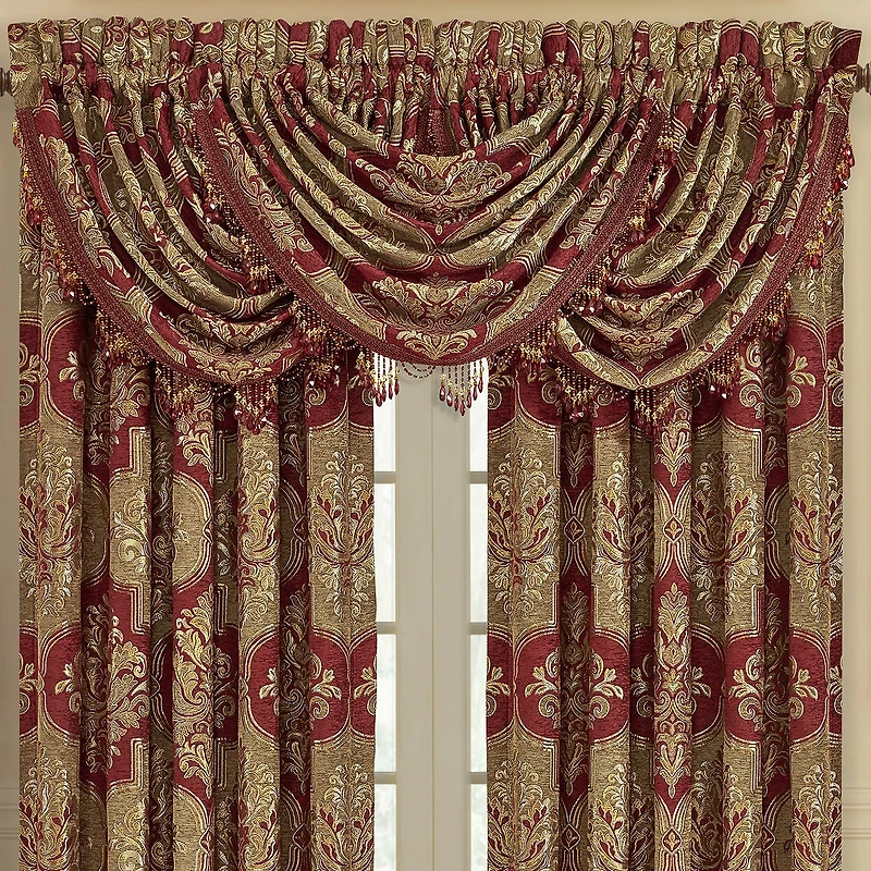 Queen Street Matilda Rod Pocket Waterfall Valance