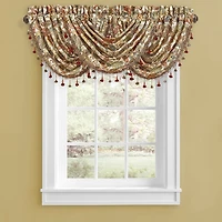 Five Queens Court August Rod Pocket Waterfall Valance