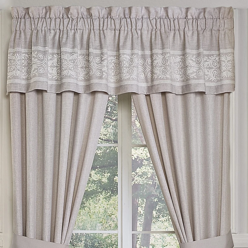 Five Queens Court Maryanne Rod Pocket Tailored Valance