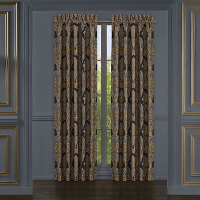 Five Queens Court Bristol Rod Pocket Light-Filtering Set of 2 Curtain Panel