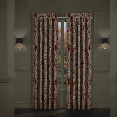 Queen Street Georgia Rod Pocket Light-Filtering Set of 2 Curtain Panel