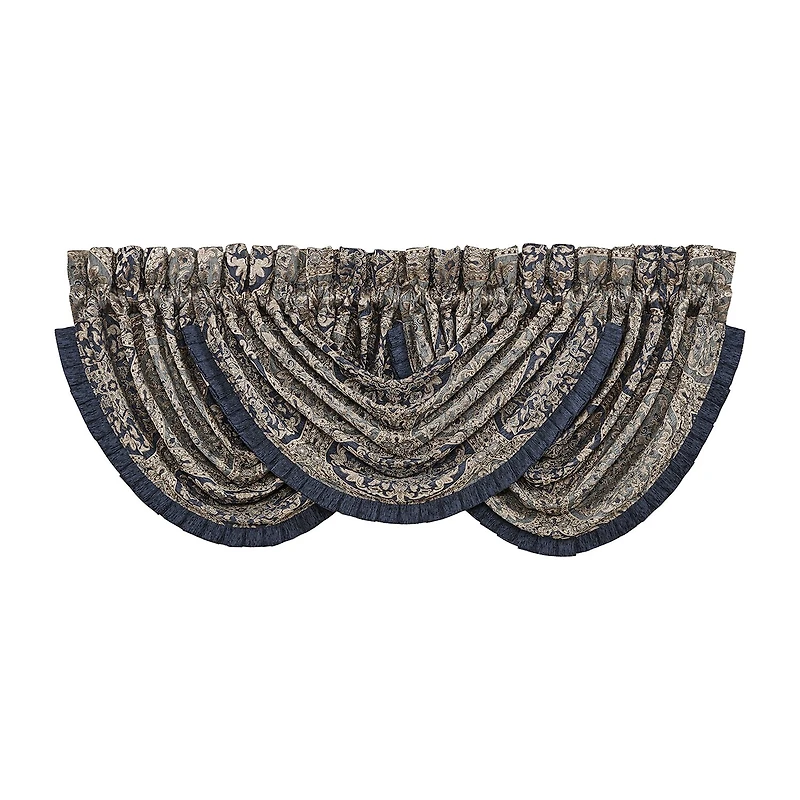 Queen Street Bayonne Rod Pocket Waterfall Valance