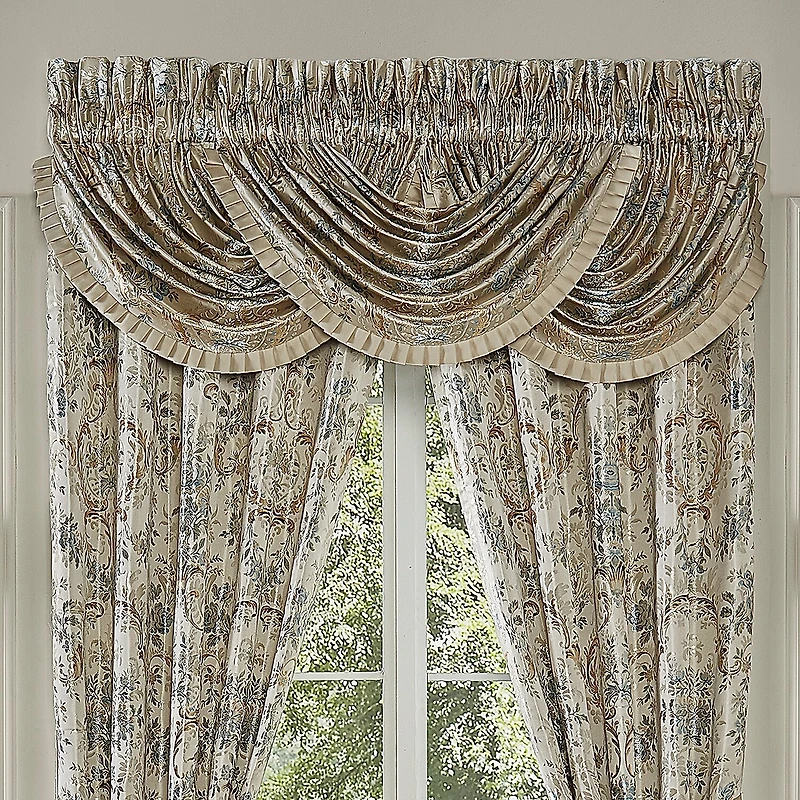 Queen Street Jillian Rod Pocket Waterfall Valance