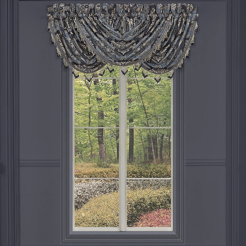 Queen Street Manila Rod Pocket Waterfall Valance