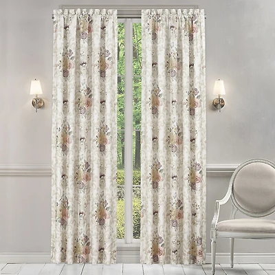 Royal Court Chardonnay Rod Pocket Light-Filtering Set of 2 Curtain Panel