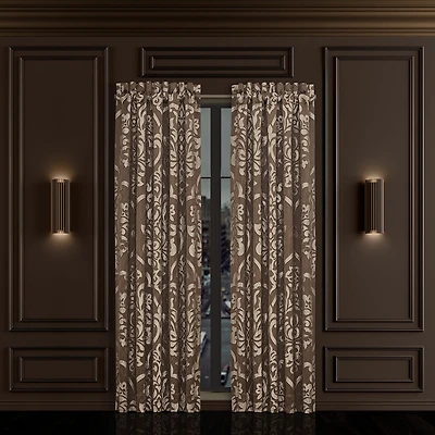 Queen Street Seymour Rod Pocket Light-Filtering Set of 2 Curtain Panel