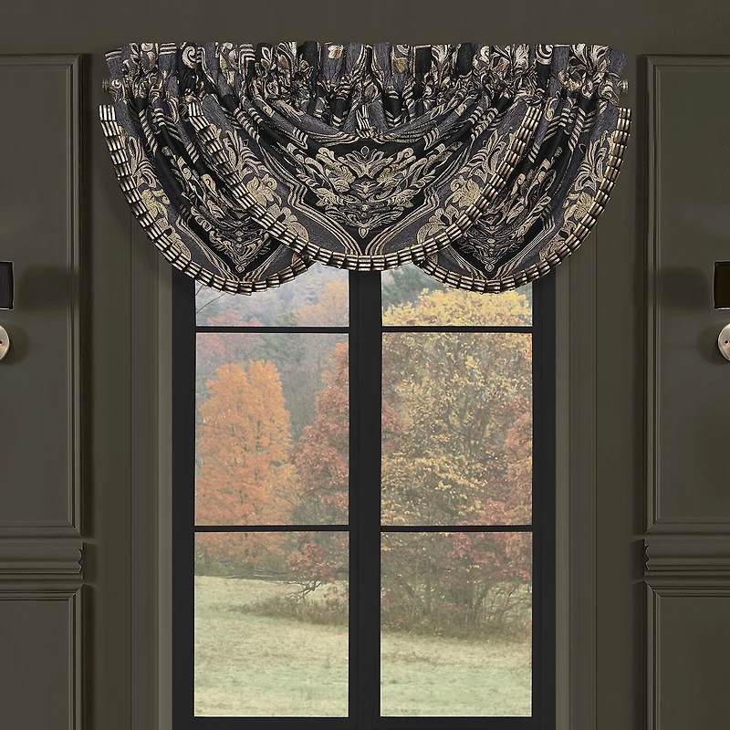 Queen Street Sayreville Rod Pocket Waterfall Valance