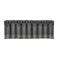 Queen Street Darwin Charcoal Rod Pocket Tailored Valance