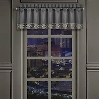 Queen Street Darwin Charcoal Rod Pocket Tailored Valance