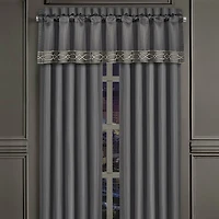 Queen Street Darwin Charcoal Rod Pocket Tailored Valance
