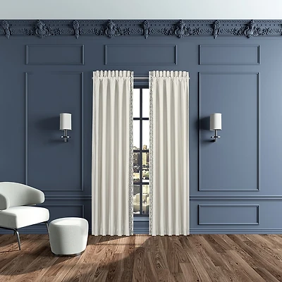 Queen Street Avelina Rod Pocket Light-Filtering Set of 2 Curtain Panel