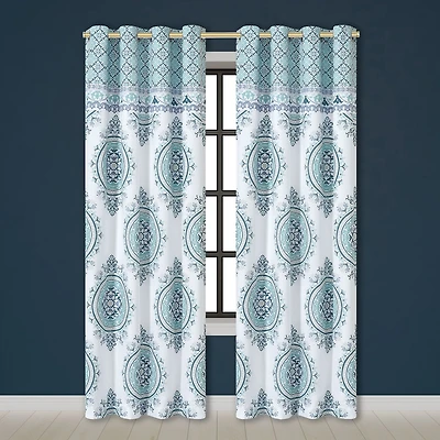 Queen Street Afton Rod Pocket Light-Filtering Set of 2 Curtain Panel