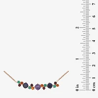 Limited Quantities! Womens Lab Created Multi Color 10K Gold 18 Inch Pendant Necklace