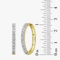 1 CT. T.W. Natural White Diamond 10K or 14K White, Yellow, or Rose Gold 22.5mm Hoop Earrings