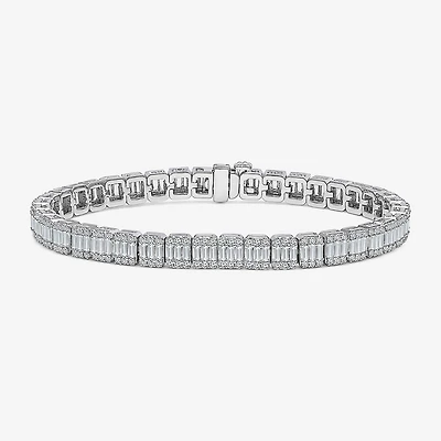 (I / I1) Womens 5 CT. T.W. Lab Grown White Diamond 10K Gold 7 Inch Tennis Bracelet