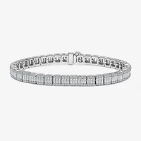(I / I1) Womens 5 CT. T.W. Lab Grown White Diamond 10K Gold 7 Inch Tennis Bracelet