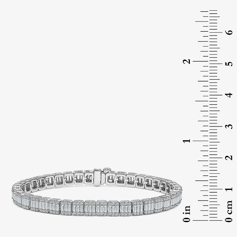 (I / I1) Womens 5 CT. T.W. Lab Grown White Diamond 10K Gold 7 Inch Tennis Bracelet