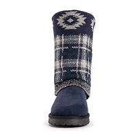 Muk Luks Womens Cheryl Flat Heel Winter Boots