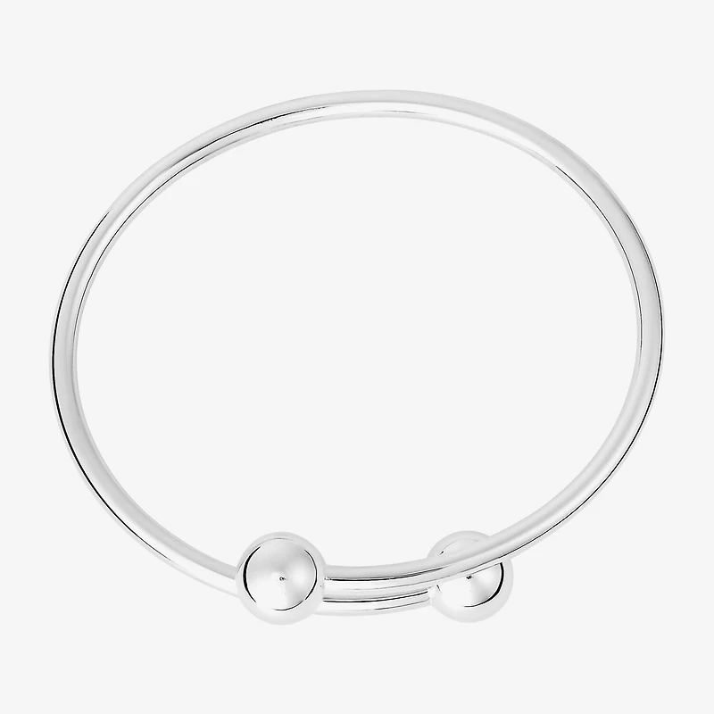 Silver Reflections Bypass Womens Pure Silver Over Brass Cuff Bracelet
