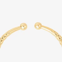 Silver Reflections Womens 14K Gold Over Brass Cuff Bracelet