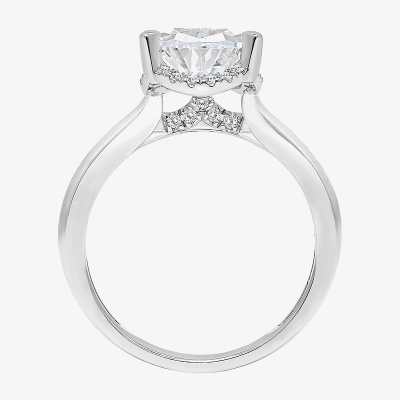 (I / I1) Womens 3 1/7 Ct. T.W. Lab Grown White Diamond 14K Gold Pear Halo Engagement Ring