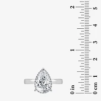 (I / I1) Womens 3 1/7 Ct. T.W. Lab Grown White Diamond 14K Gold Pear Halo Engagement Ring