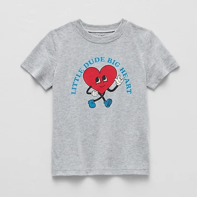 Okie Dokie Toddler & Little Boys Crew Neck Short Sleeve Regular Fit Graphic T-Shirt