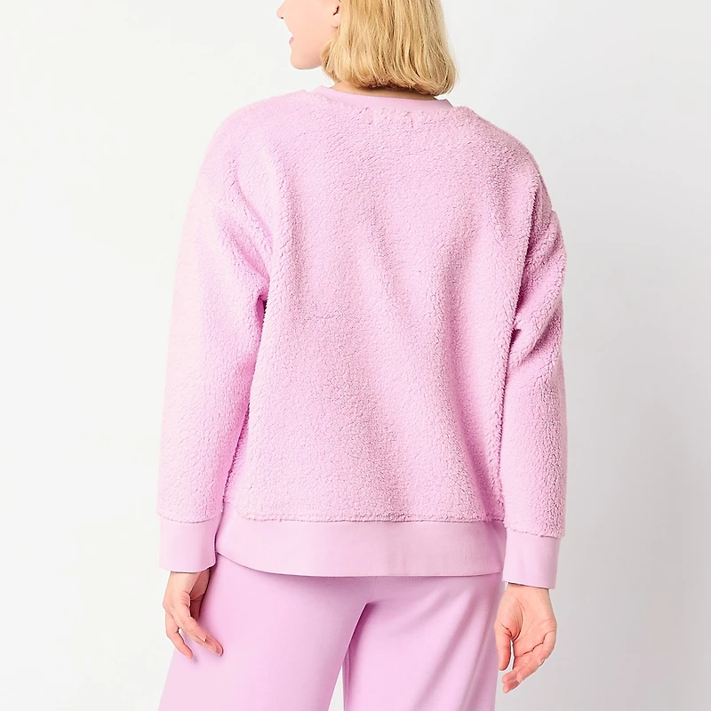 Arizona Womens Juniors Crew Neck Long Sleeve Sweatshirt