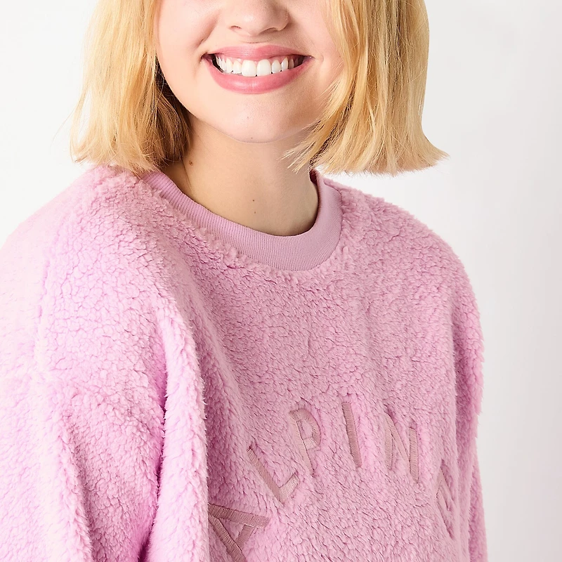 Arizona Womens Juniors Crew Neck Long Sleeve Sweatshirt