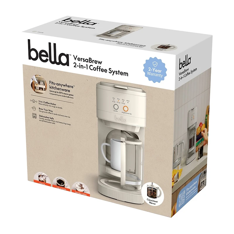 bella VersaBrew 2-in-1 Coffee System, Fits-anywhere™ kitchenware