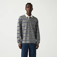 Levi's® Mens Long Sleeve Relaxed Fit Point Collar Striped Rugby Shirt