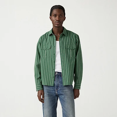 Levi's® Mens Long Sleeve Relaxed Fit Button-Down Crop Shirt