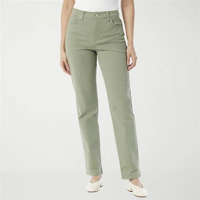 Gloria Vanderbilt Amanda Womens High Rise Stretch Fabric Tapered Leg Jean