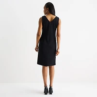 Maya Brooke Womens Plaid Jacket Dress