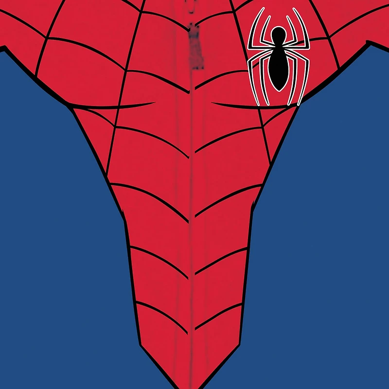 Disney Collection Little & Big Kid Boys Long Sleeve Embroidered Marvel Spiderman Fleece Zipper Hoodie