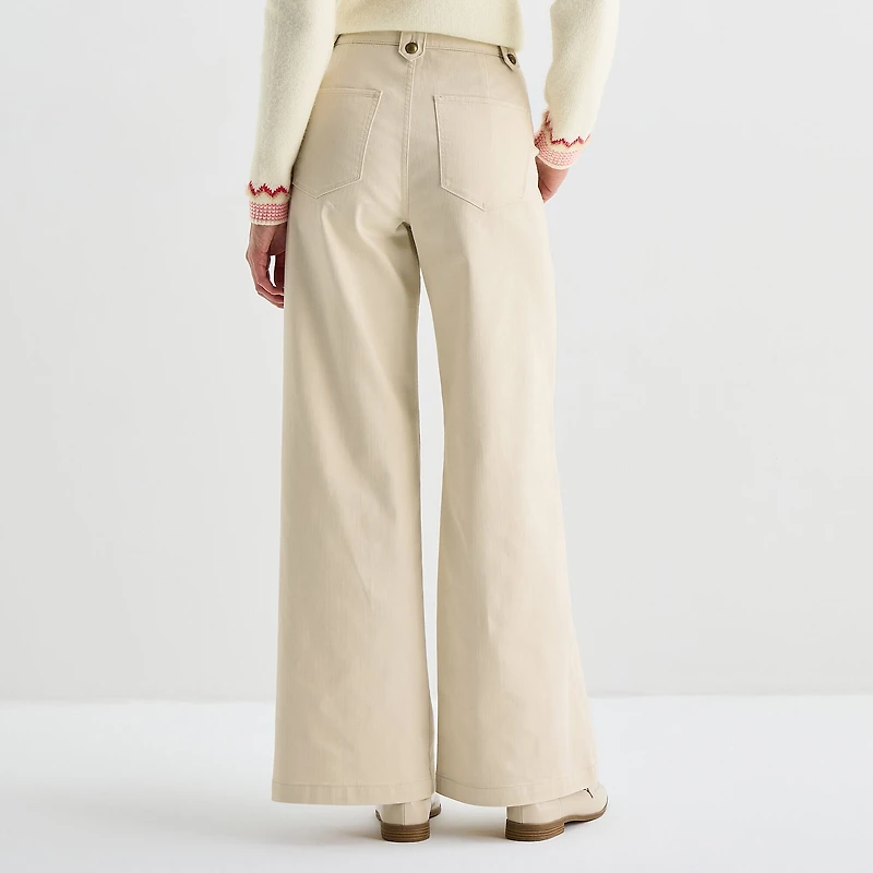 St. John's Bay Womens High Rise Wide Leg Jean