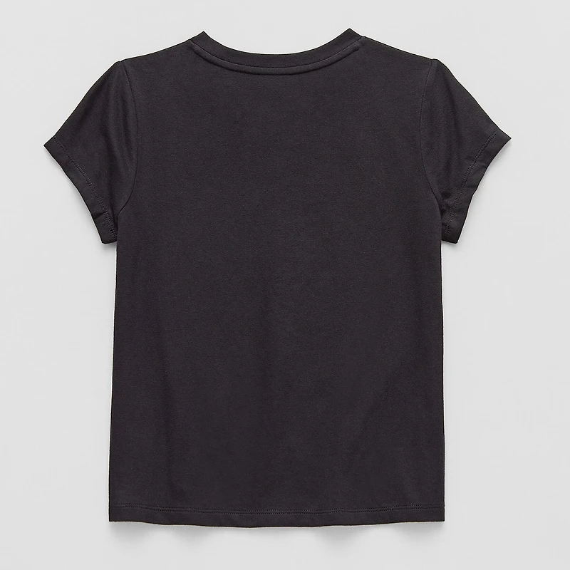 Thereabouts Little & Big Kid Girls Crew Neck Short Sleeve Classic Fit Graphic T-Shirt