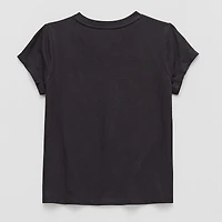 Thereabouts Little & Big Kid Girls Crew Neck Short Sleeve Classic Fit Graphic T-Shirt