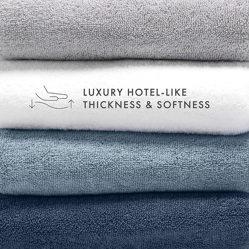 Essential 4-Piece 100% Cotton Ultra Soft Bath Towel Set