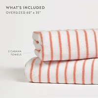 Casual Comfort Cabana Stripe 2 Pack Beach Towel